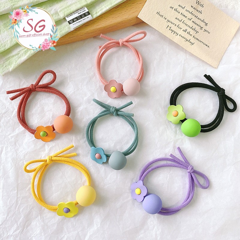 ยางรัดผมเด็ก สุ่มสี ยางรัดผม ราคา/1 เส้น