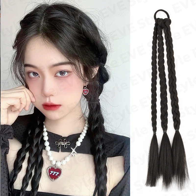 ยางรัดผมเปีย เปียถัก วิกเปียถัก ผมนิ่ม ใส่ง่าย ยางรัดเปียถัก สไตล์เกาหลี