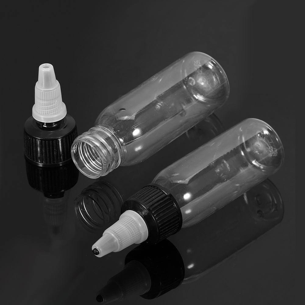 [ลดล้างสต๊อก]Tattoo Ink Bottle ขวดพลาสติกเปล่าสีใสสําหรับใส่หมึกสัก 30 มล.