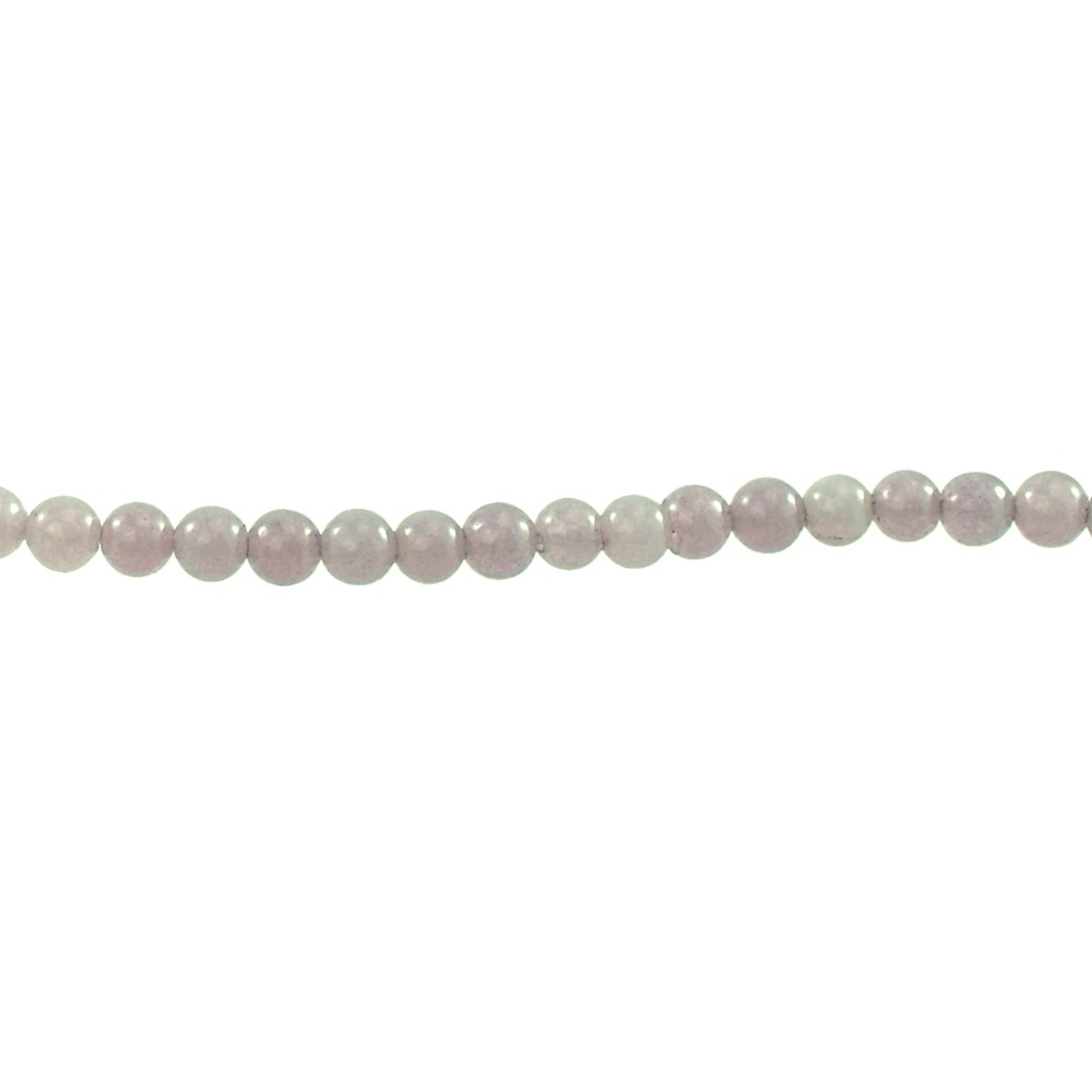 ลูกปัดหินแท้ เซ็ต 3 เส้น เม็ดกลม หินควอส์ (Quartz) 4 mm - (LZ-0210 สีเทา)