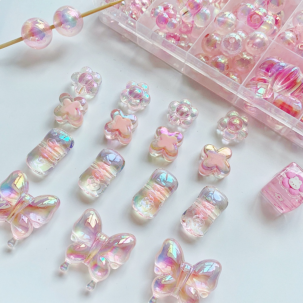 ลูกปัดอะคริลิค ทรงกลม น่ารัก สําหรับทําเครื่องประดับ แฮนด์เมด DIY 5 ชิ้น