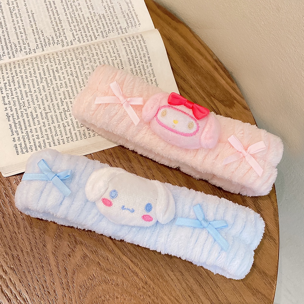 ล้างหน้าและบีบอัดหน้ากากป้องกันผมเปียกเทปผมหวานน่ารักห่วงผมอุปกรณ์เสริม