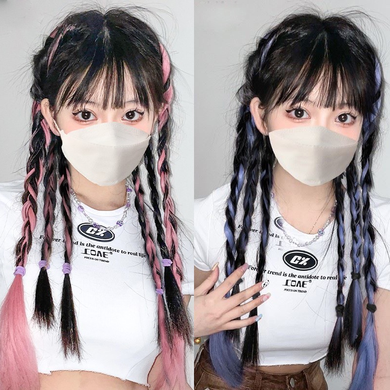 วิกผมหางม้าถักเปีย น่ารัก แฟชั่น สําหรับผู้หญิง