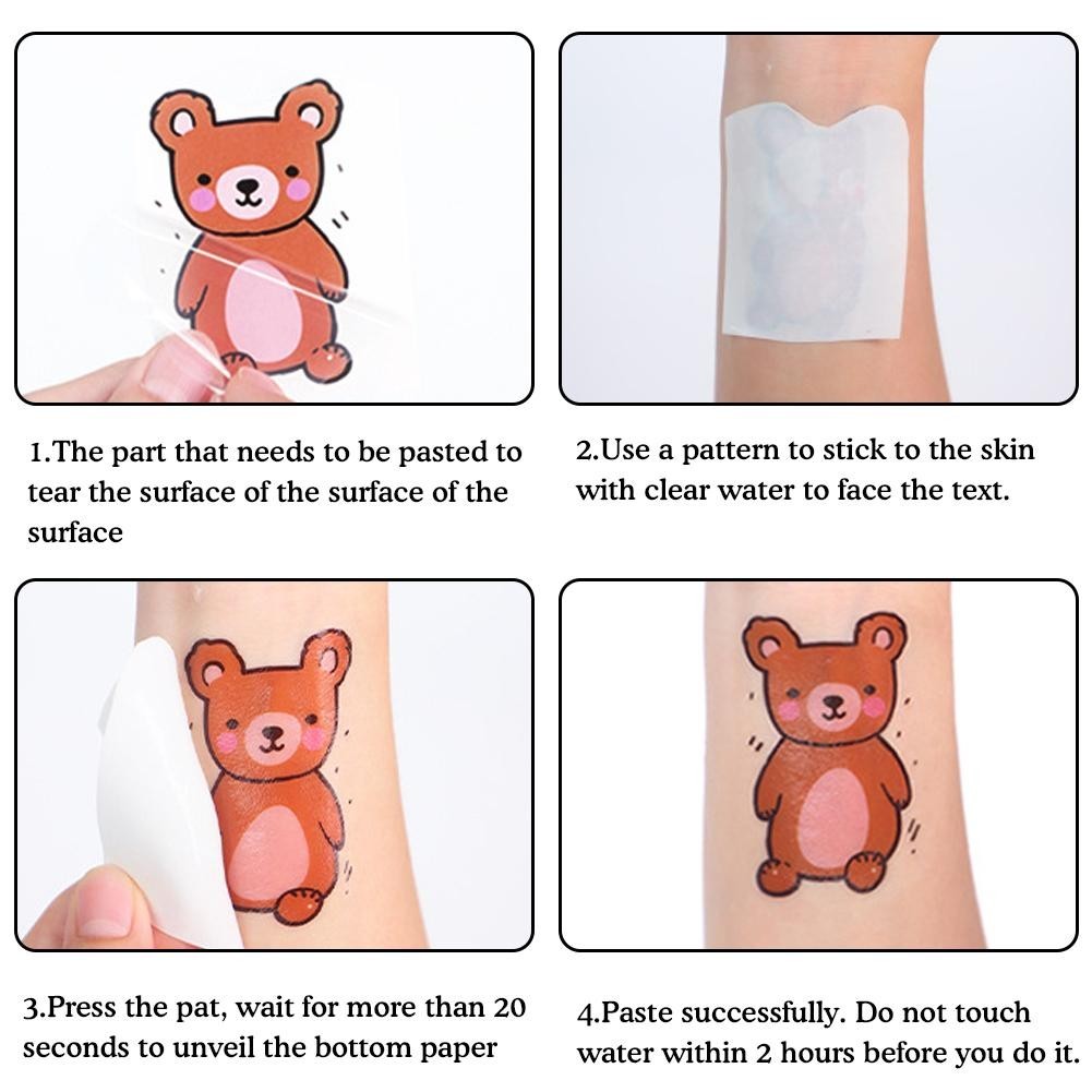 สติกเกอร์รอยสักชั่วคราว ลายคริสต์มาส ปีใหม่ น่ารัก กันน้ํา ติดประดับโบว์
