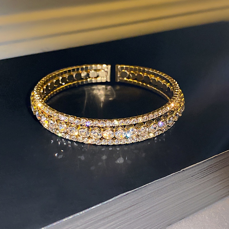 สร้อยข้อมือ ชุบทอง 24k ประดับเพชร เพทาย เครื่องประดับ ของขวัญ สําหรับผู้หญิง