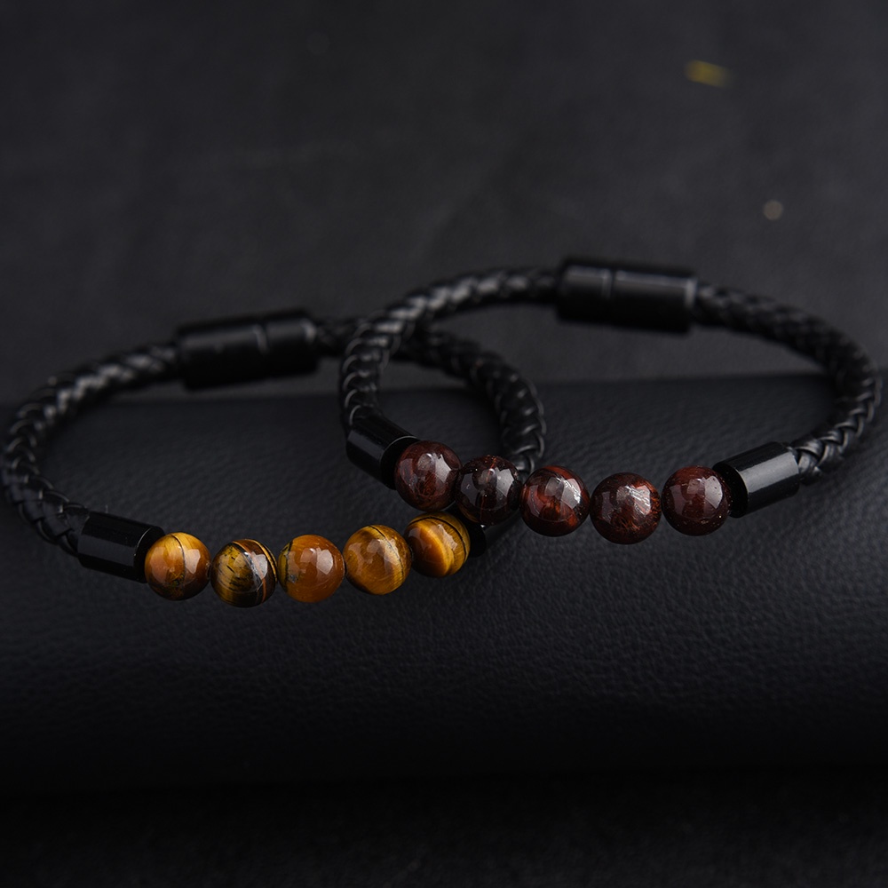 สร้อยข้อมือ ประดับลูกปัดหินภูเขาไฟ และนําโชค เครื่องประดับ สําหรับผู้หญิง และผู้ชาย