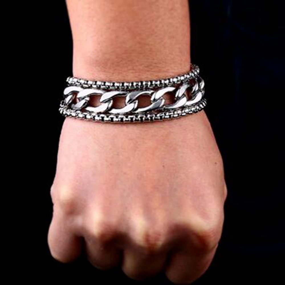 สร้อยข้อมือ เครื่องประดับแฟชั่น สไตล์พังก์ สําหรับผู้ชาย