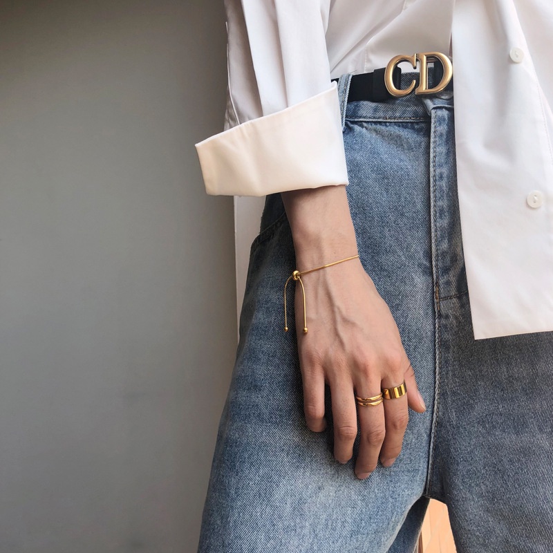 สร้อยข้อมือโซ่ ปรับได้ แฟชั่นสไตล์เรโทร