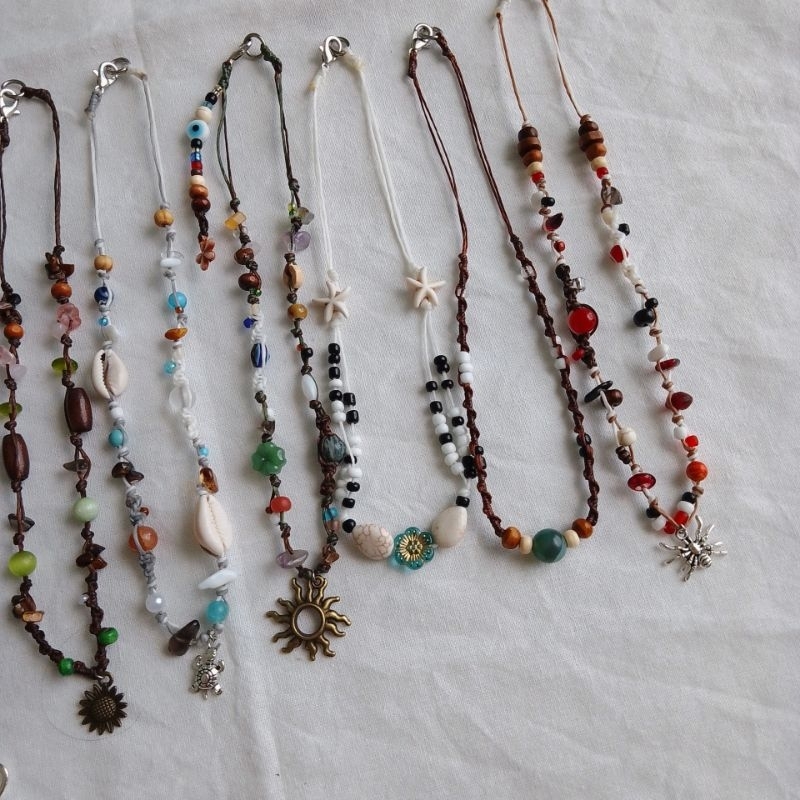 สร้อยคอ สร้อยถักเชือกเทียน handmade สร้อยแฟรี่ สร้อยฮิปปี้ สร้อยใส่ไปงานดนตรี
