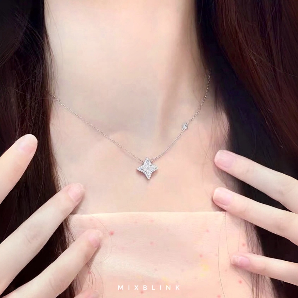 สร้อยคอ เงินแท้ 92.5% ส่งฟรี EMS ♡ รุ่น Sparkly ♡ - ( #I26 )