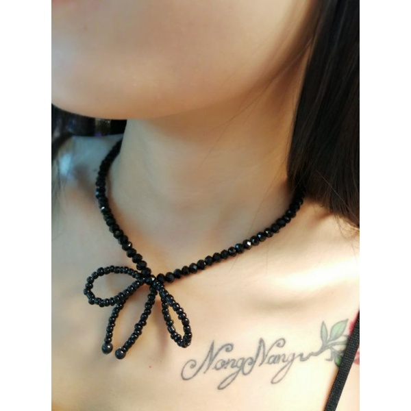 สร้อยคอคริสตัลโบว์​พร้อม​ส่ง​ใน​ไทย​hipaholic​