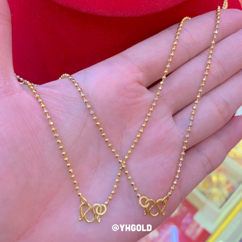 สร้อยคอทอง2สลึง Yonghenggold งาน2สี ทองคำแท้96.5% ขายได้จำนำได้ค่ะ