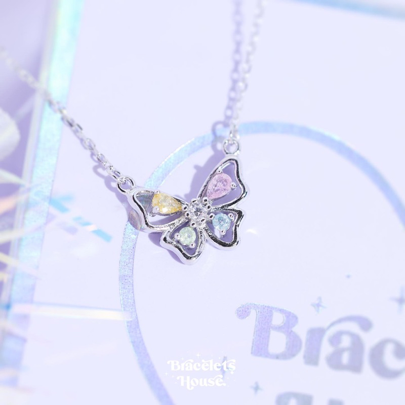 สร้อยคอเงินแท้ 92.5% Mini Flutterfly ✨  [E9-1]