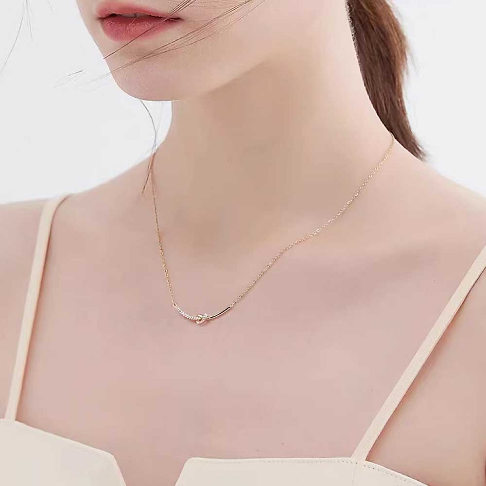 สร้อยคอโชคเกอร์ เงิน S925 จี้ไทเทเนียม ประดับเพชร เพทาย สีทอง เครื่องประดับ สําหรับผู้หญิง