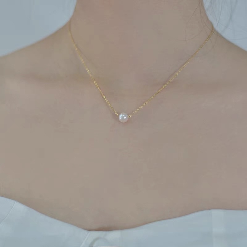 สร้อยคอโซ่ ประดับไข่มุก แฟชั่นเรียบง่าย สไตล์เกาหลี