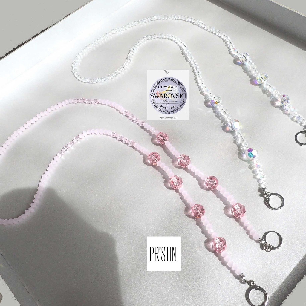 สายคล้องแมสSwarovski และแว่น คริสตัล