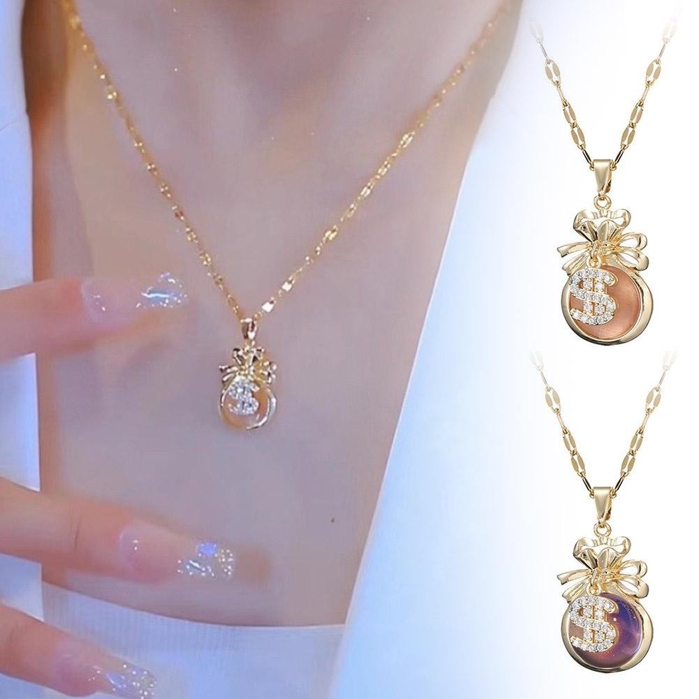 สายโซ่คล้องกระเป๋า ประดับจี้รูปตาแมว พรีเมี่ยม M2G8