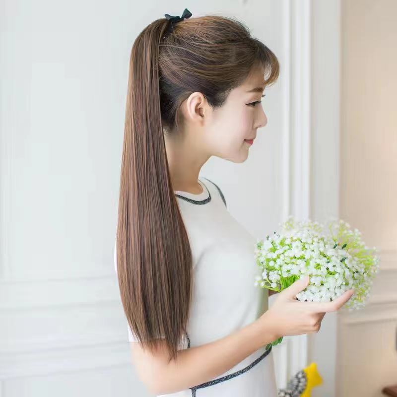 สินค้าพร้อมส่ หางม้าผูกตรง 45-55-65 ซม.ไหมนุ่ม สวย ดูเป็นธรรมชาติสุดๆ ไม่หนัก