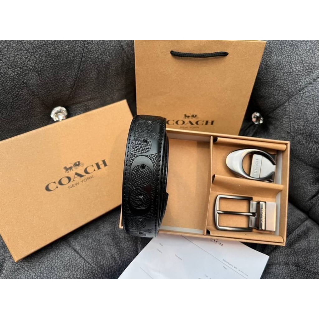 สินค้าพร้อมส่ง เซทเข็มขัด Coach 2 หัว เข็มขัดชายสุดชิค!! ซื้อฝากแฟนคือแฟนรักแฟนหลง