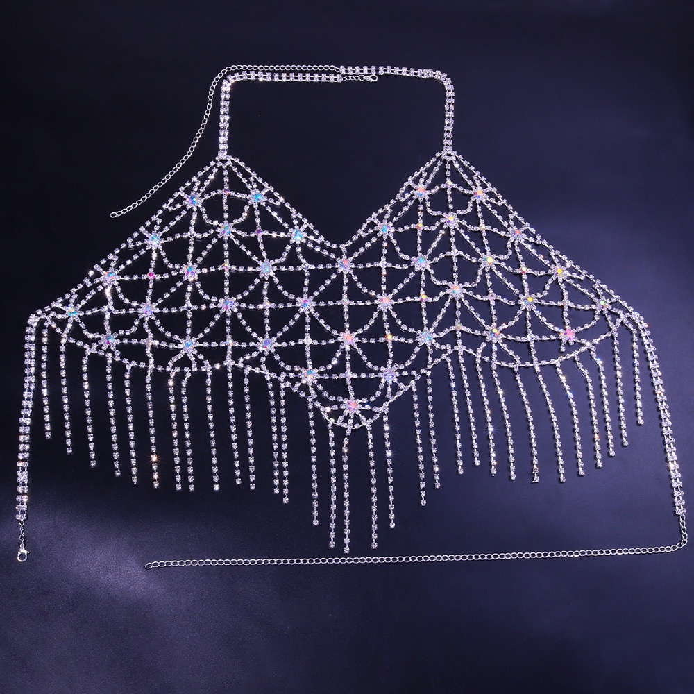 สินค้าใหม่ สายโซ่ตาข่าย ประดับพลอยเทียม เซ็กซี่ สําหรับผู้หญิง 06 OU30