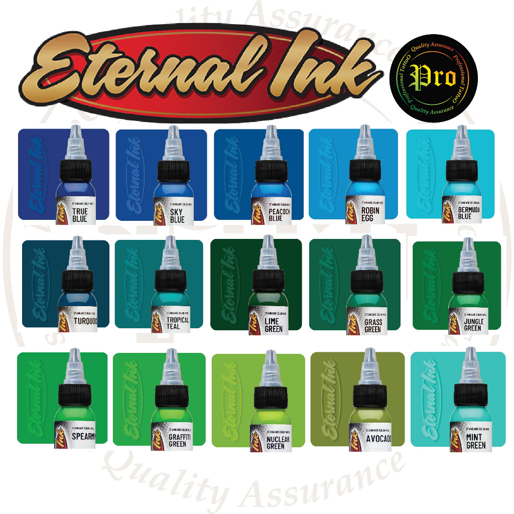 สีสัก ETERNAL TATTOO INK 1/2oz หมึกสักอีเทอนอล ครึ่ง ออนซ์