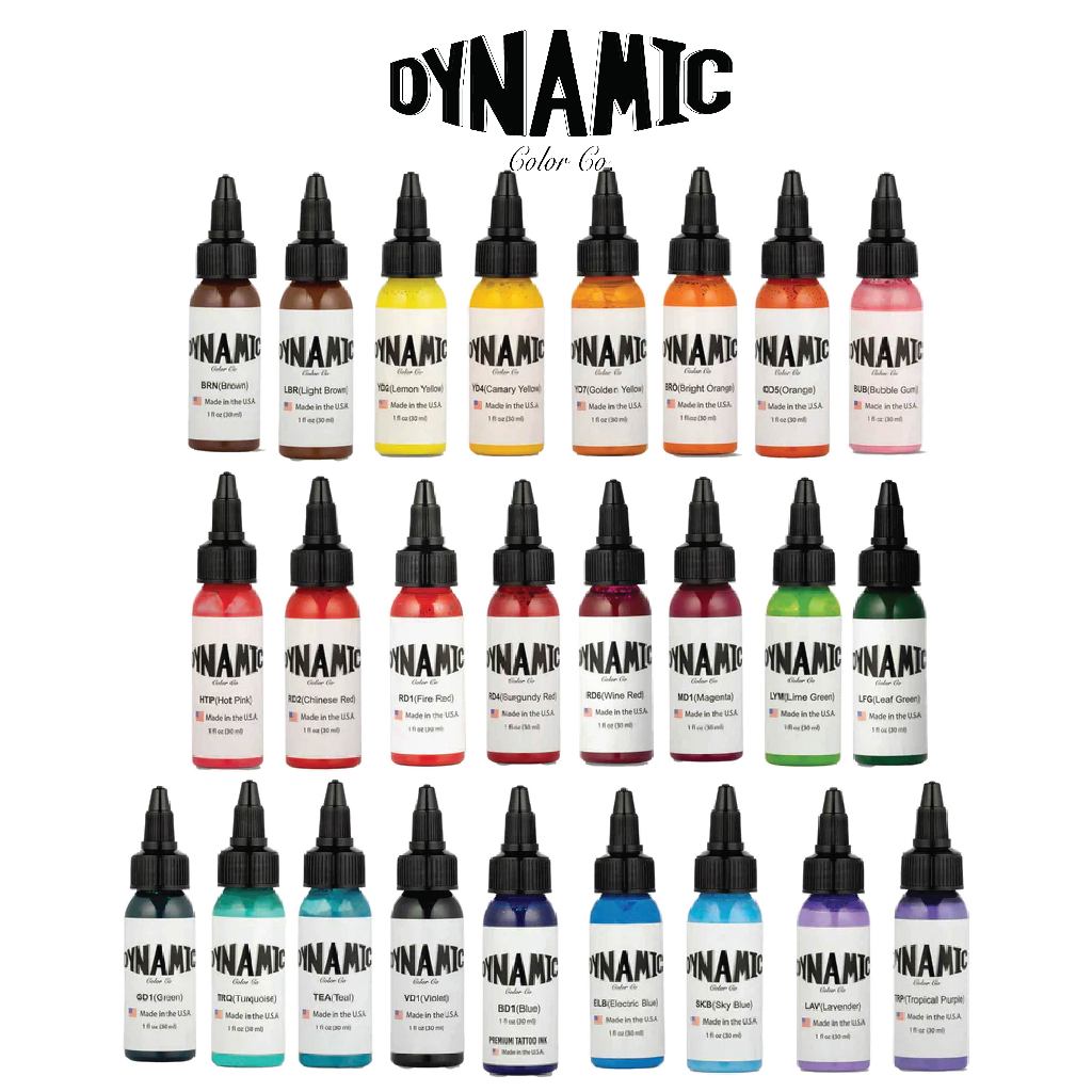 สีสักร่างกาย หมึกสัก Dynamic Tattoo Ink 1oz มีให้เลือกหลายสี