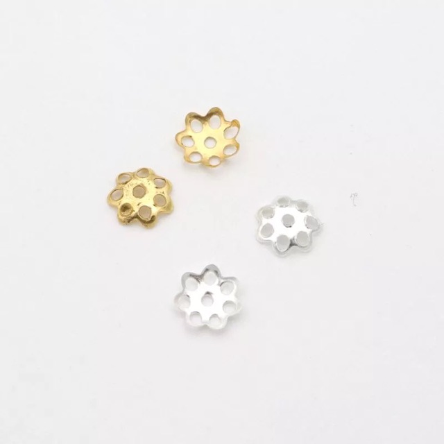 หมวกคั่นลูกปัดเงิน ขนาด 6-8mm AC04