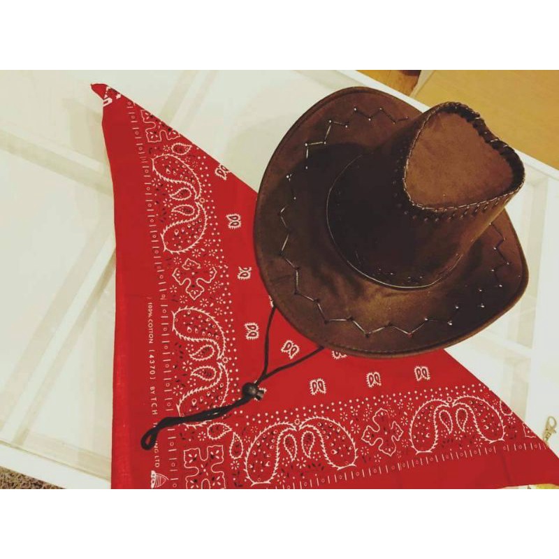 หมวกคาวบอย cowboy แถมผ้าพันคอพร้อมส่งทั่วประเทศ