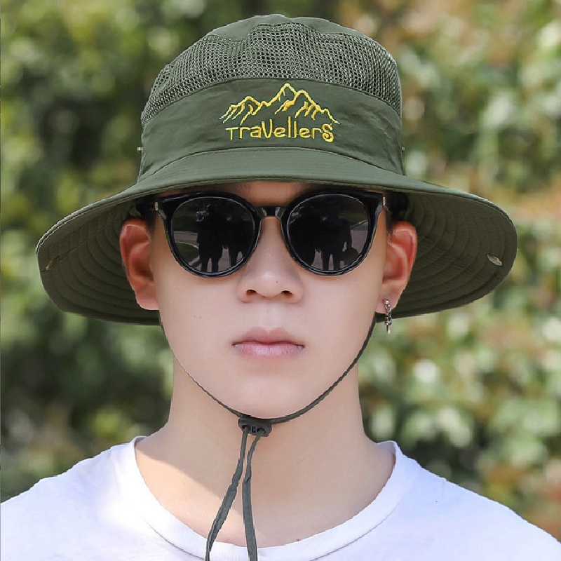 หมวกบักเก็ต เดินป่า ใส่ได้ทั้งผู้หญิงผู้ชาย ใส่ได้2ด้าน มีสายคล้
