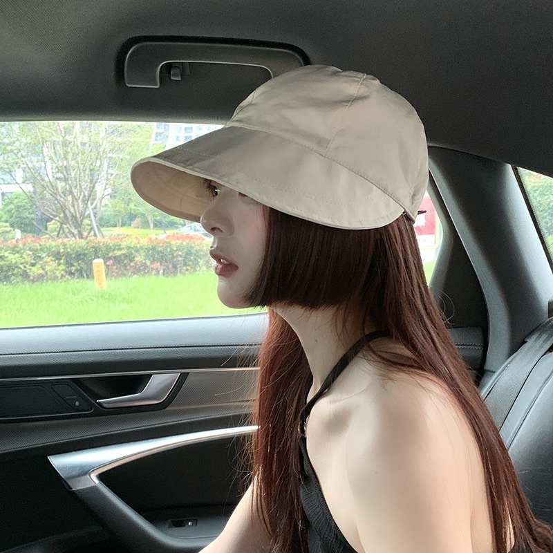 หมวกปีกกว้าง ป้องกันแดด สามารถปรับได้ แฟชั่นฤดูใบไม้ผลิ และฤดูร้อน สําหรับผู้หญิง