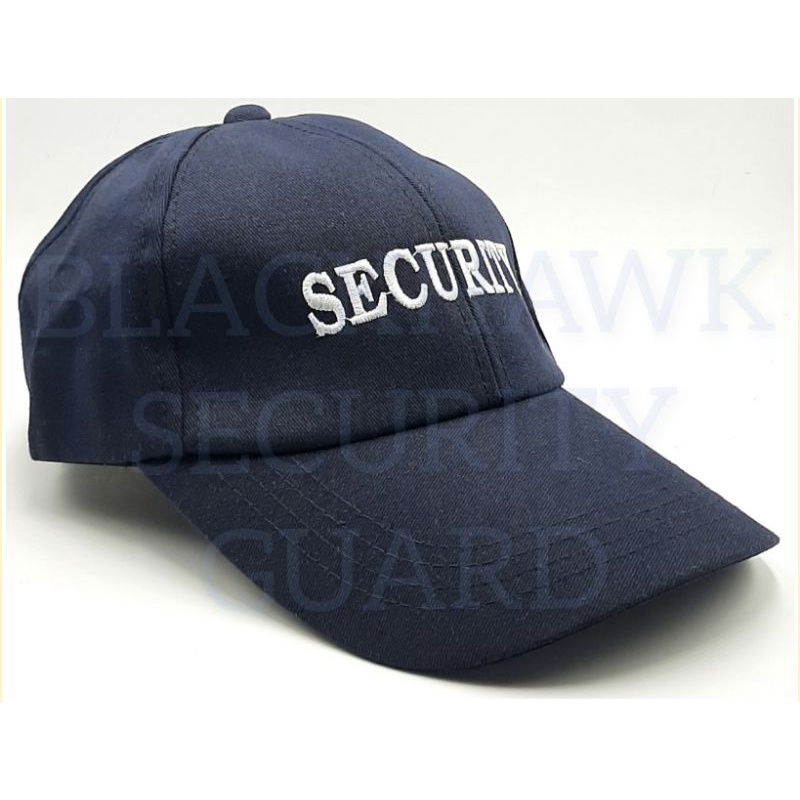 หมวกแก๊ป ปัก SECURITY สีกรม สีดำ  ปักสีขาวกับสีเหลือง