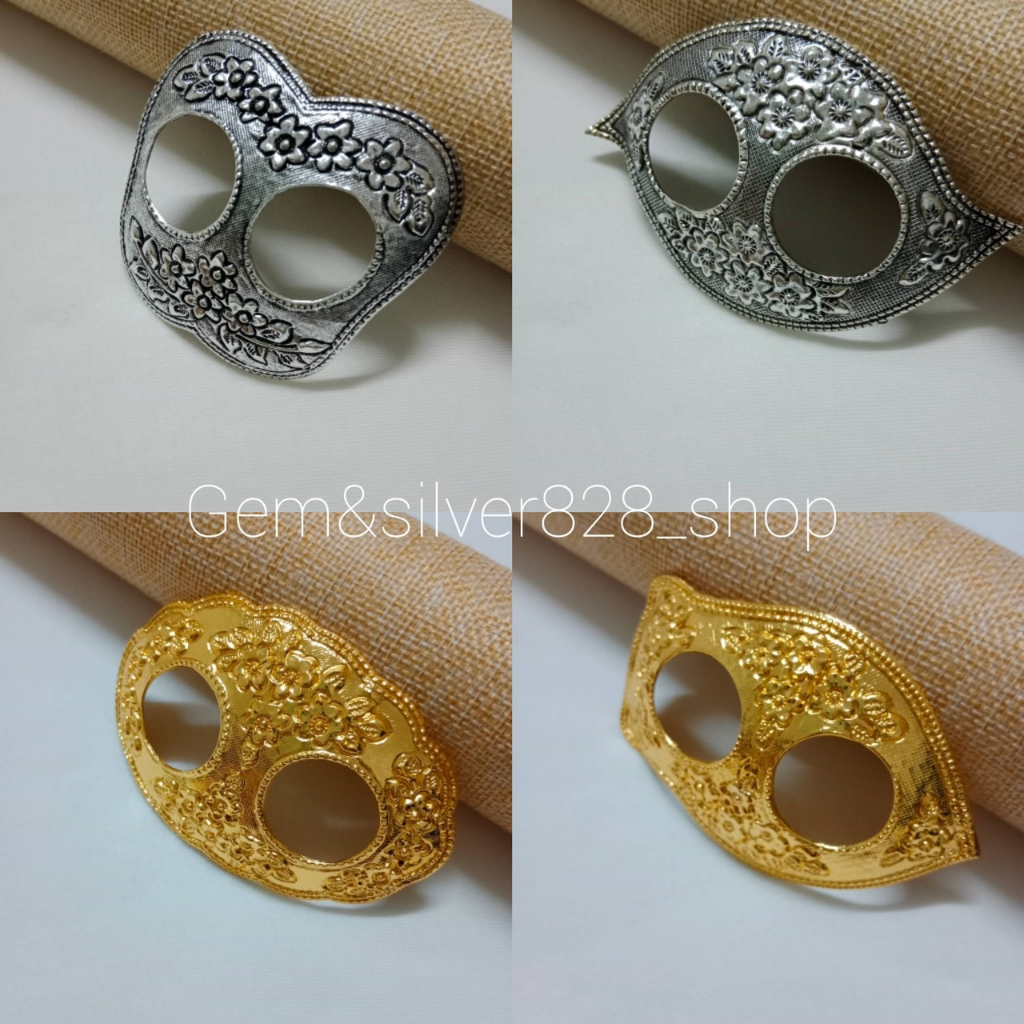 หัวหัดผ้าถุง สำหรับ รัดผ้า สีรมดำ/ทอง สินค้าพร้อมจัดส่งจากประเทศไทย