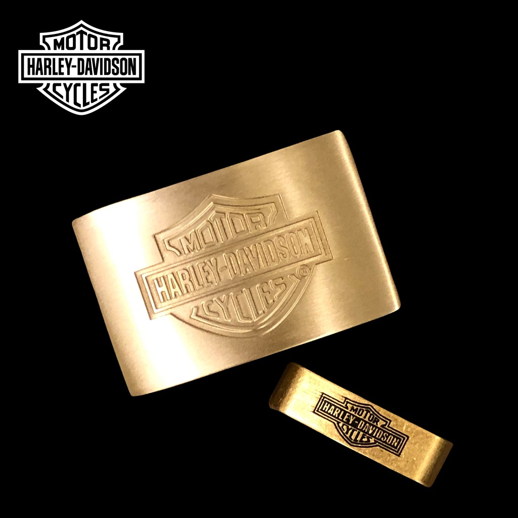 หัวเข็มขัดทองเหลืองแท้ ฮาร์เลย์ เดวิดสัน Harley Davidson Buckle แถมฟรีห่วงทองเหลือง