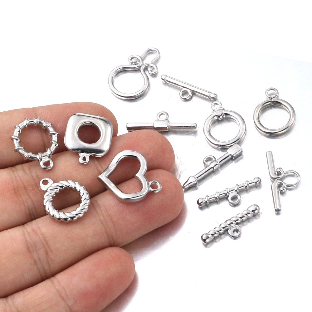 หัวเข็มขัดสเตนเลส OT สําหรับเชื่อมต่อเครื่องประดับ สร้อยคอ สร้อยข้อมือ diy