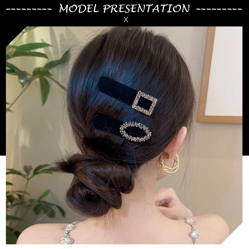 อารมณ์ Rhinestone BB คลิปสำหรับผู้หญิงกลิ่นเล็ก ๆ น้อย ๆ ด้านข้างคลิปหนีบอ่อนคลิป