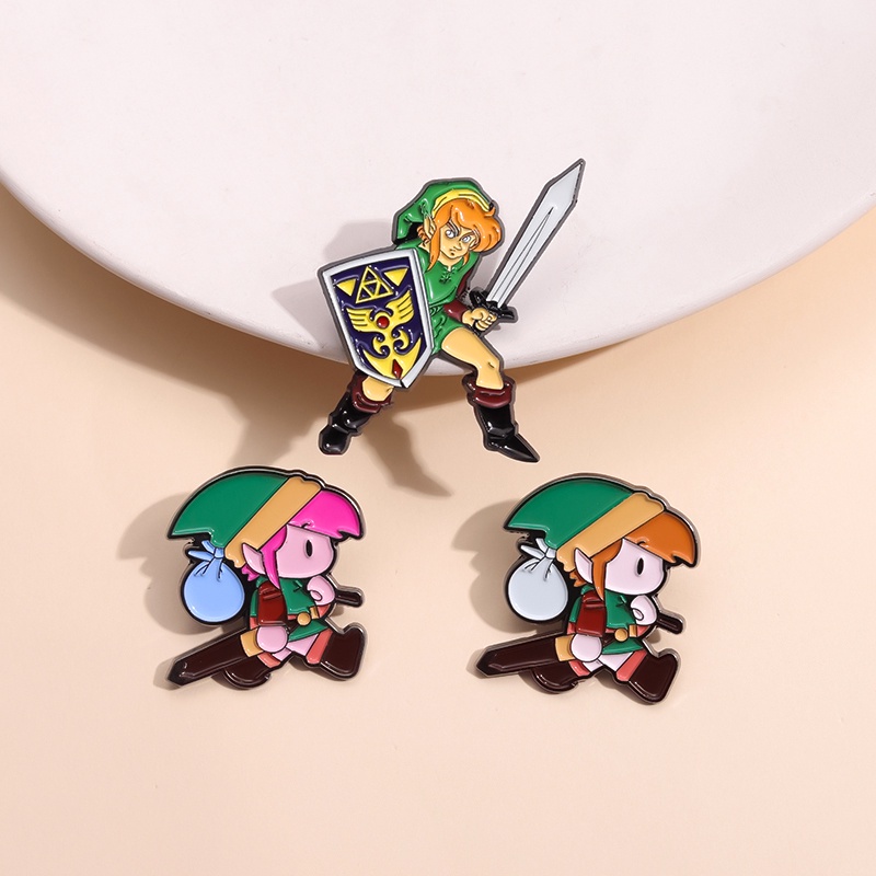 เข็มกลัด รูป Legend of Zelda Enamel ของที่ระลึกเกม เข็มกลัดปกเสื้อ สําหรับเพื่อน