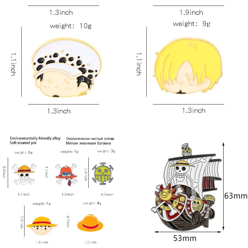 เข็มกลัด รูปการ์ตูนโจรสลัด คิง น่ารัก 20 แบบ เครื่องประดับ สําหรับเพื่อน เก็บสะสม