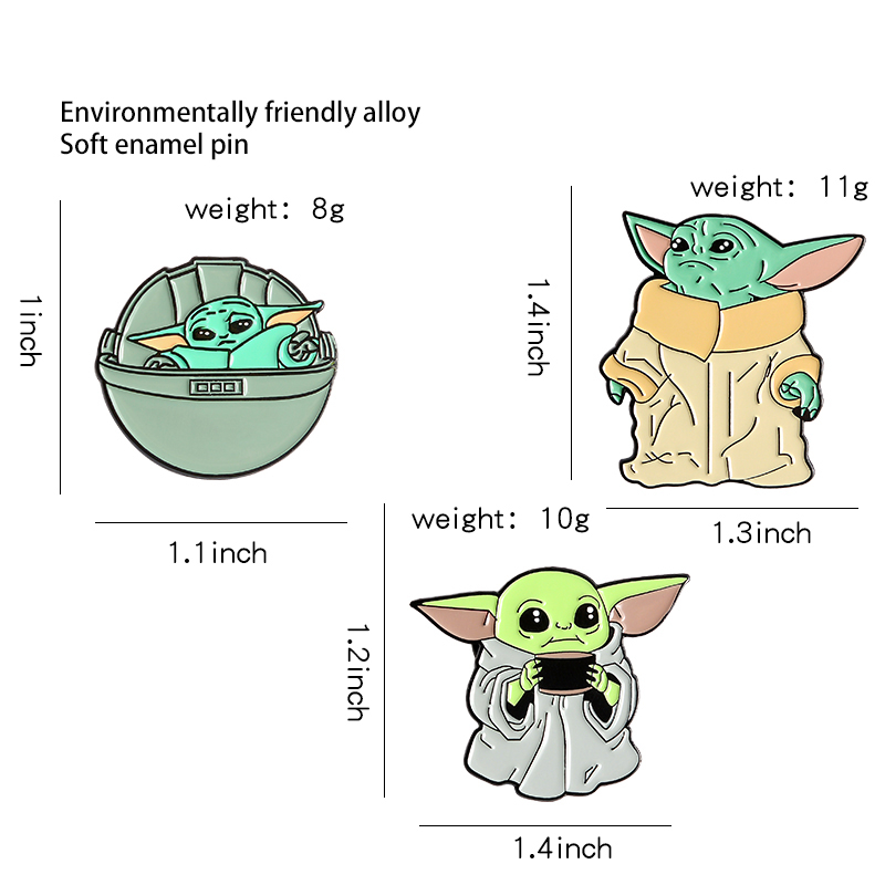 เข็มกลัด รูปภาพยนตร์คลาสสิก Yoda น่ารัก เหมาะกับของขวัญ สําหรับเพื่อน