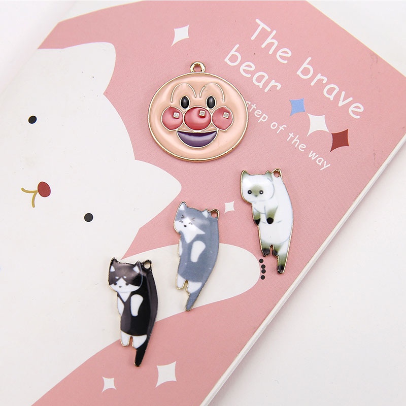 เครื่องประดับ ต่างหู จี้รูปตัวตลกคิตตี้ แฮนด์เมด Diy