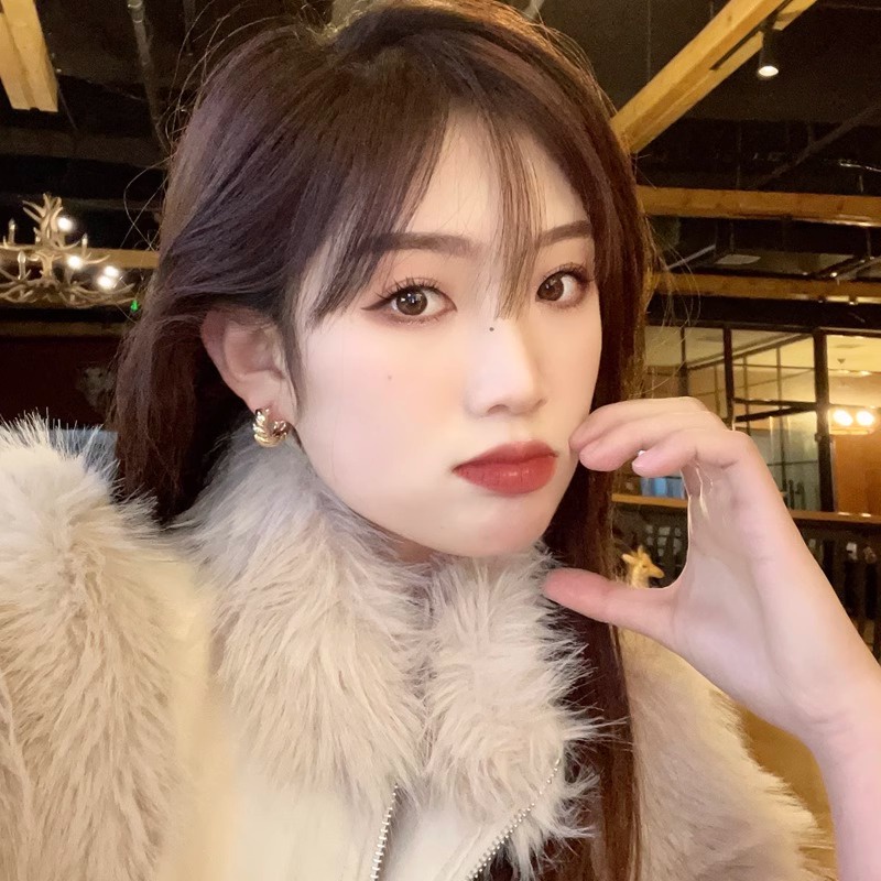 เครื่องประดับ ต่างหูกระดุม ชุบทอง 18k หรูหรา สไตล์เกาหลี