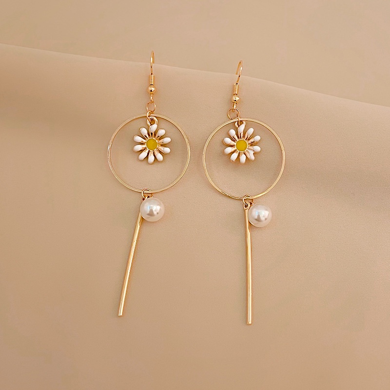 เครื่องประดับ ต่างหูน่ารัก สีทอง แฟชั่นสไตล์เกาหลี สําหรับผู้หญิง