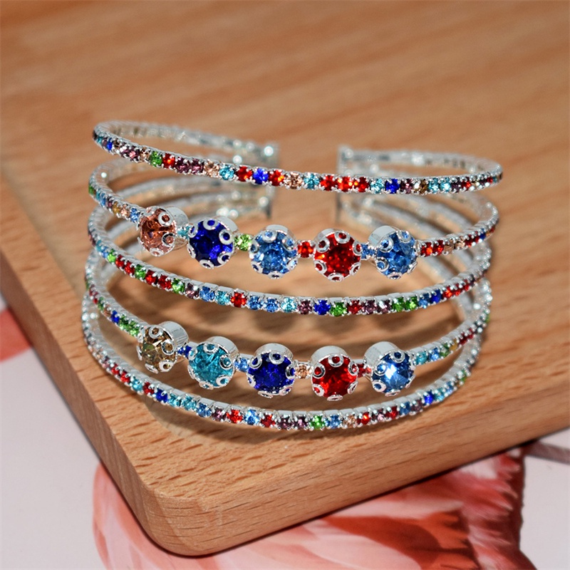 เครื่องประดับ สร้อยข้อมือ แบบเปิด อเนกประสงค์ หรูหรา สไตล์ยุโรป และอเมริกา