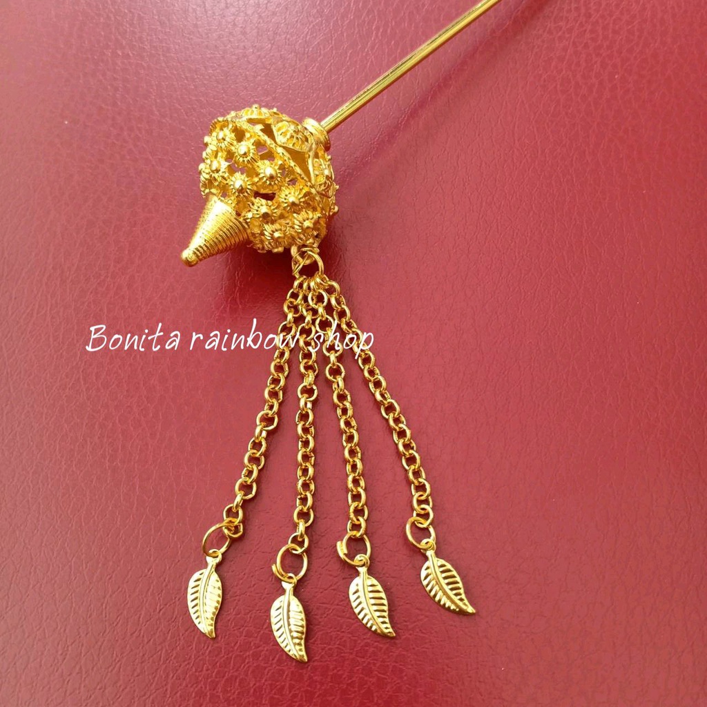 เครื่องประดับชุดไทยล้านนา สีทอง ชุดเซ็ท 6 ชิ้น รุ่น T006