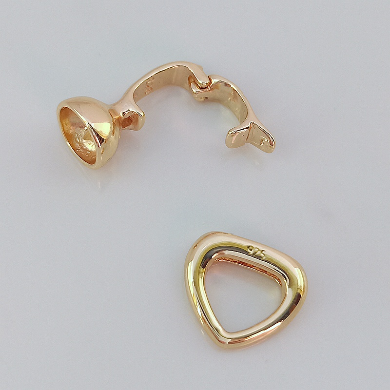เครื่องประดับหัวเข็มขัด ชุบทอง 14k รูปหัวใจ แฮนด์เมด diy