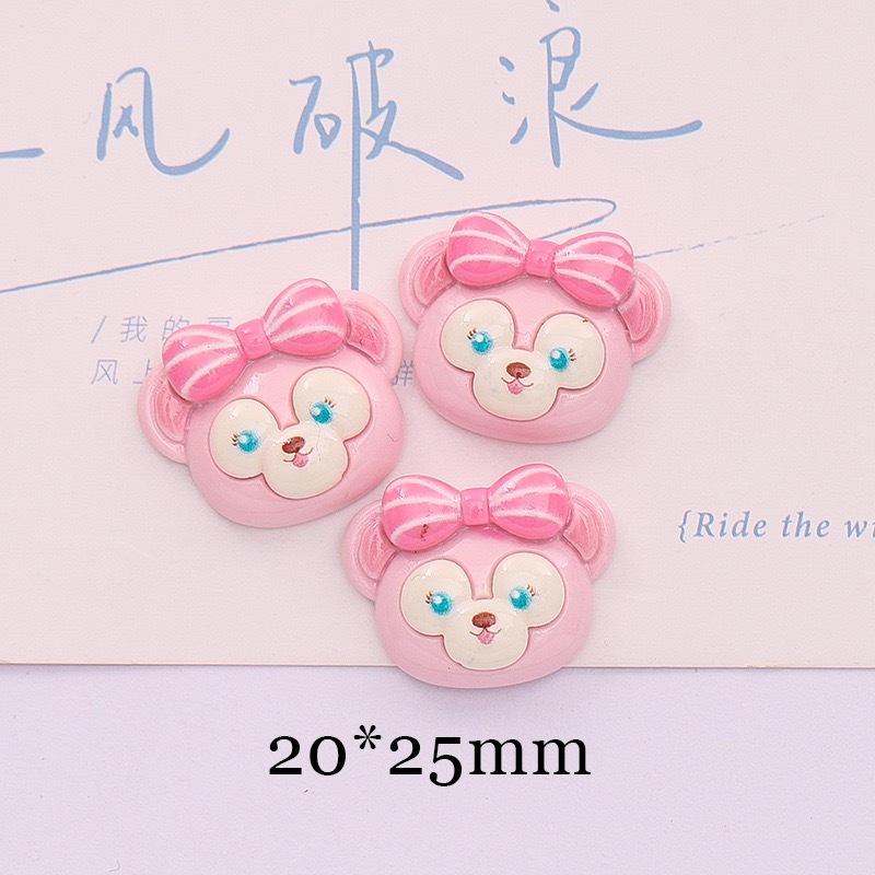 เครื่องประดับเรซิ่น ลายการ์ตูนดิสนีย์ หัวสัตว์น่ารัก สําหรับตกแต่งสมุดภาพ งานฝีมือ DIY