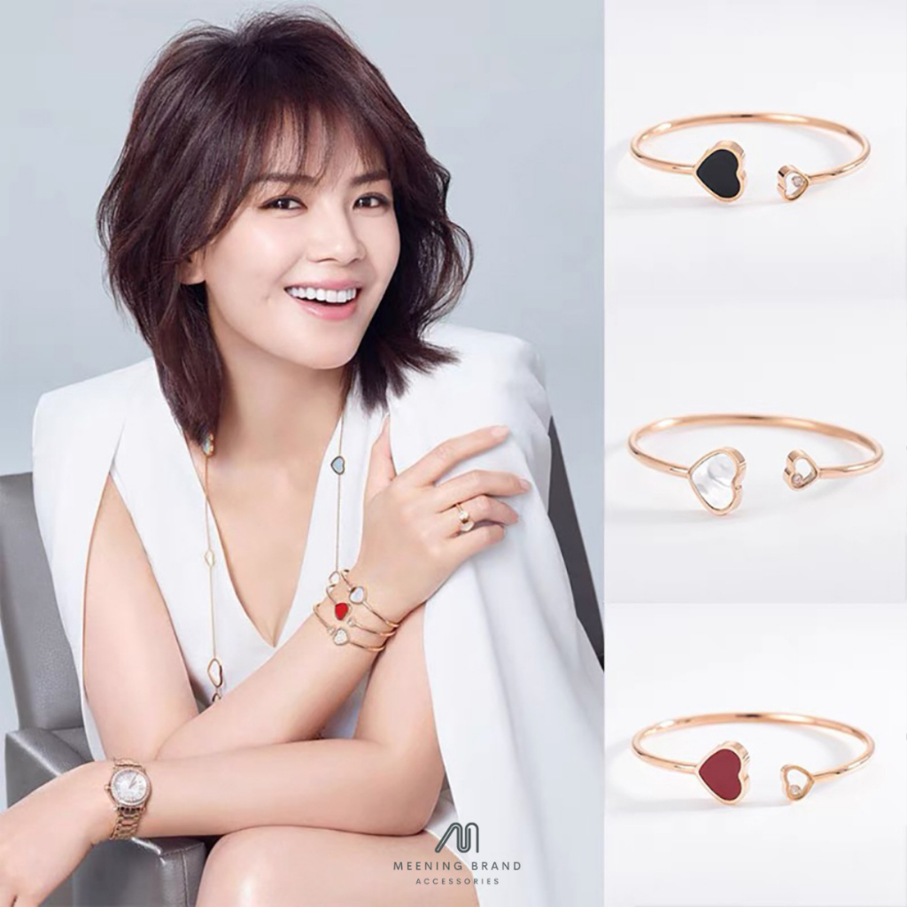 เซ็ตกำไลข้อมือและแหวน WHITE HEART BANGLE ROSEGOLD [04-0004][03-0017]