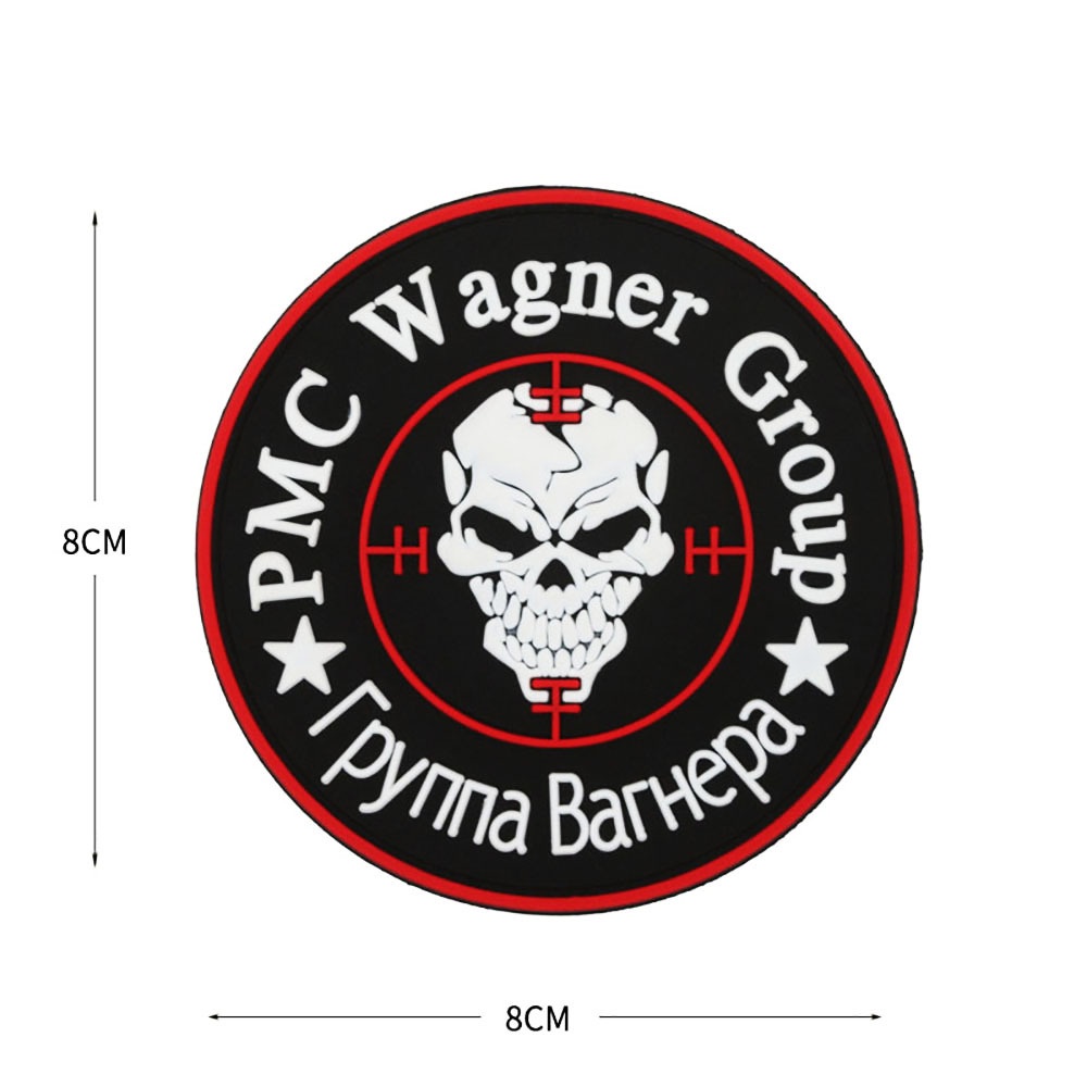 แผ่นแพทช์ pvc ลายตราสัญลักษณ์ Russian PMC Wagner Group 3d สําหรับติดตกแต่งปลอกแขน