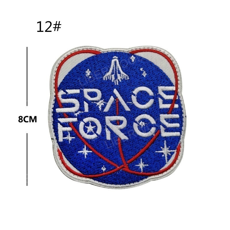 แผ่นแพทช์ปักลาย Donald Trump Space Force Space Explore Travel Badge สไตล์ทหาร USSF
