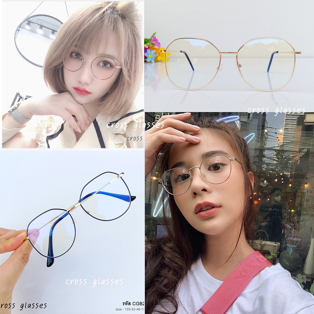 แว่นกรองแสงสีฟ้า เลนส์บลูบล็อคคุณภาพดี รหัส CGB28 (แถมกล่อง+ผ้าเช็ดเลนส์)