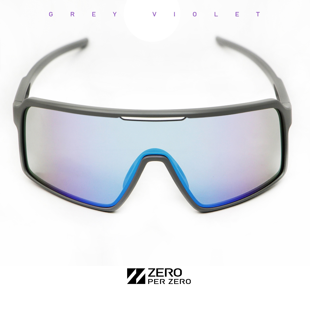 แว่นจักรยาน ZERO PER ZERO รุ่น SS1 เลนส์Photochromicปรับแสง สี Grey Violet - เลนส์สีม่วง